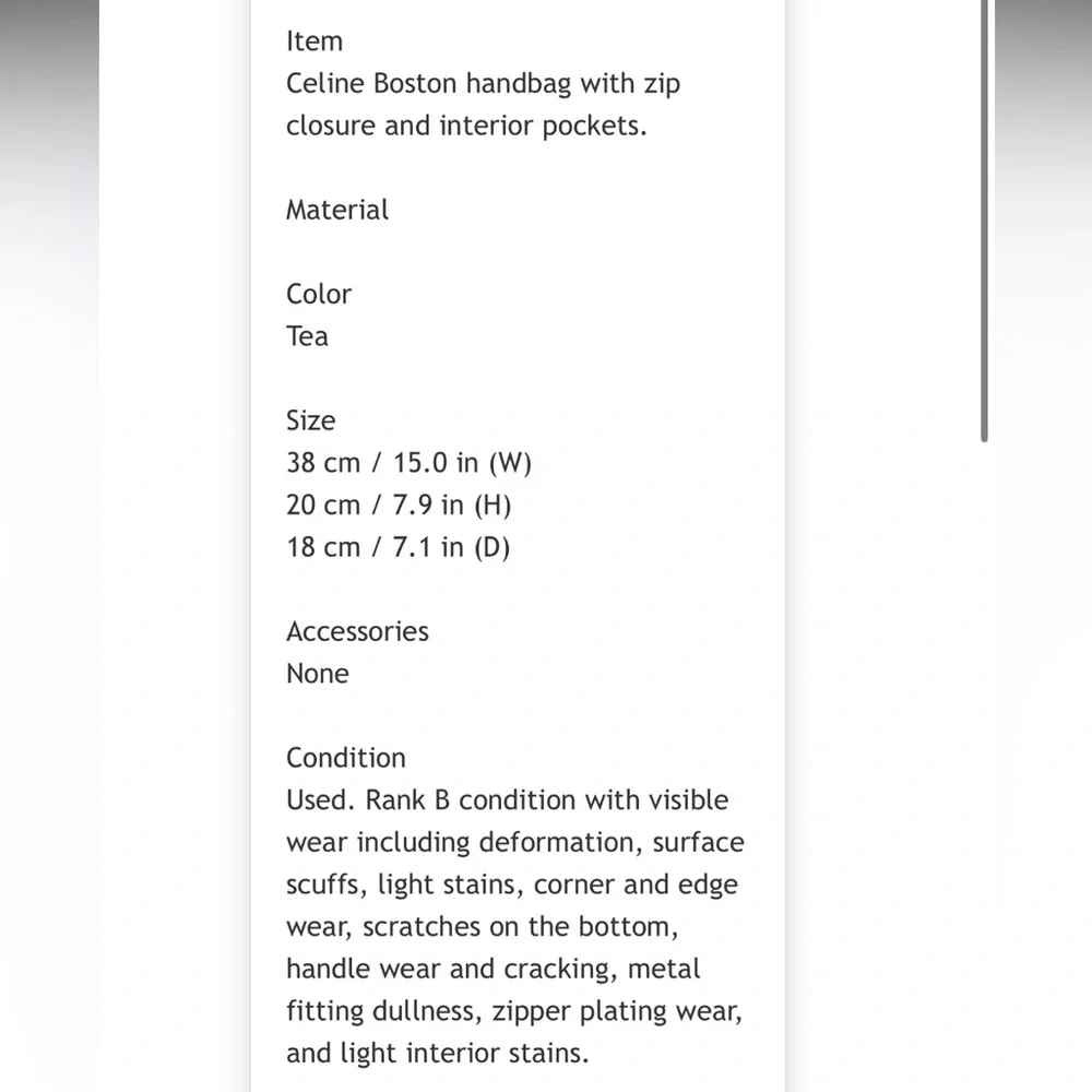 Celine Tea Leather Boston Handbag - Picture 10 of 10